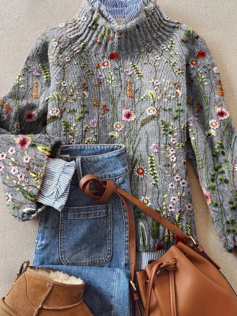 Blythe | Vintage Floral Sweater