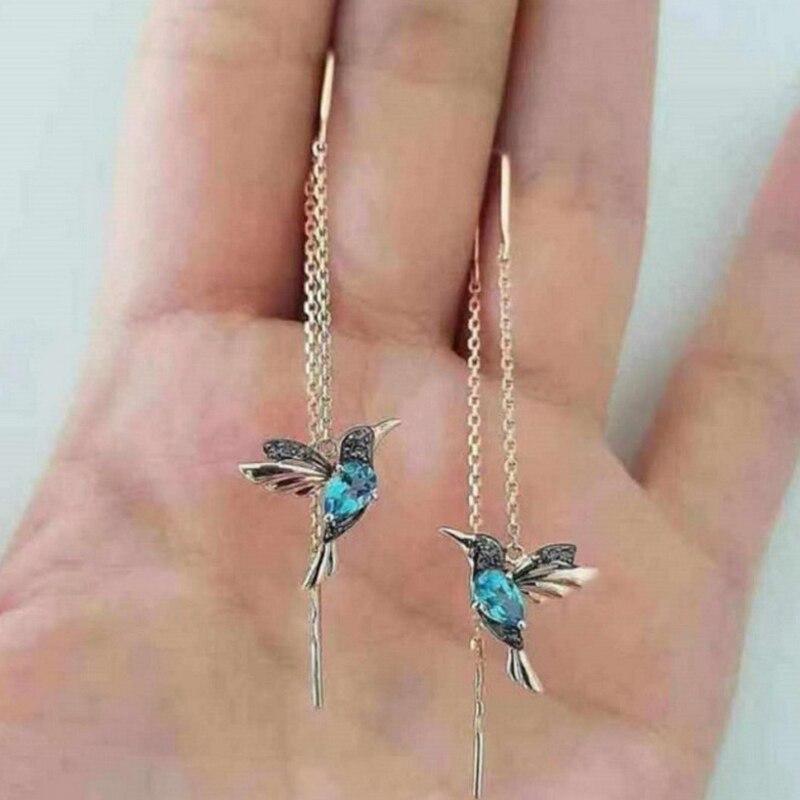 Hummingbird Enamel Earrings